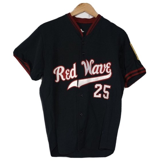 Cliff Keen  Athletic Red Wave #25 Button Up Jersey Size Large 75 American Legion - Picture 1 of 6